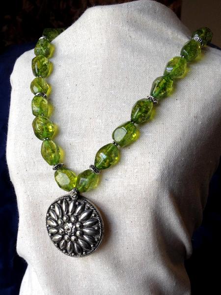 Apple Green Quartz Necklace