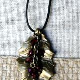 Brass Holly Pendant