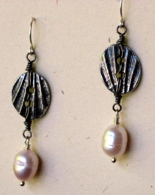 Pewter Seashell Earrings