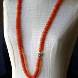 Orange Coral "Ohm" Necklace