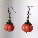 Serpentine Pumpkin Earrings