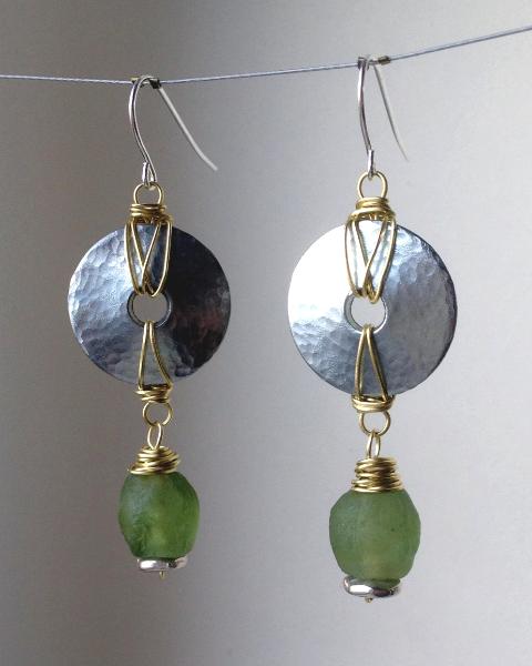 Steel and Brass Earrings