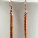 Copper Tubing and African Turquoise Earrings