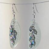 Crystal Cascade Sea Glass Earrings