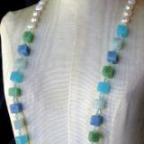 Candy Jade and Pearl Necklace
