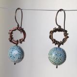 Blue Raku Earrings