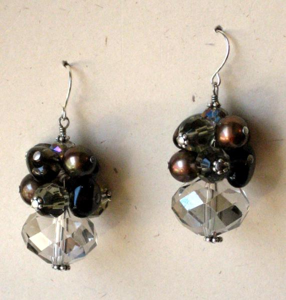 Smokey Cluster Earrings