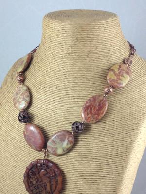 Red Creek Jasper and Copper Necklace Red Creek Jasper and Copper Necklace