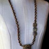 Picasso Jasper and Pearl Necklace