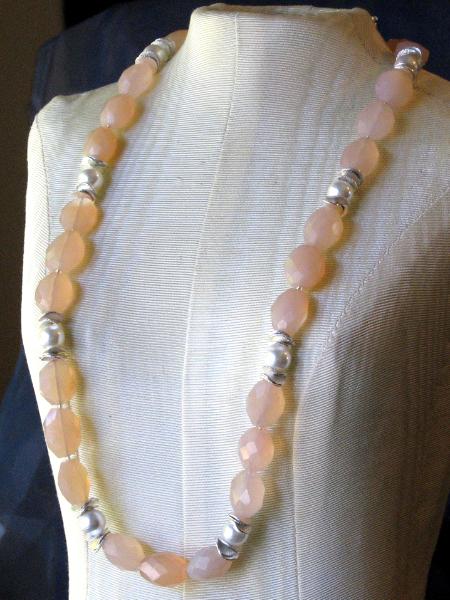 Peach Chalcedony Necklace