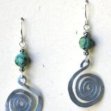 Small Aluminum Spiral Earrings