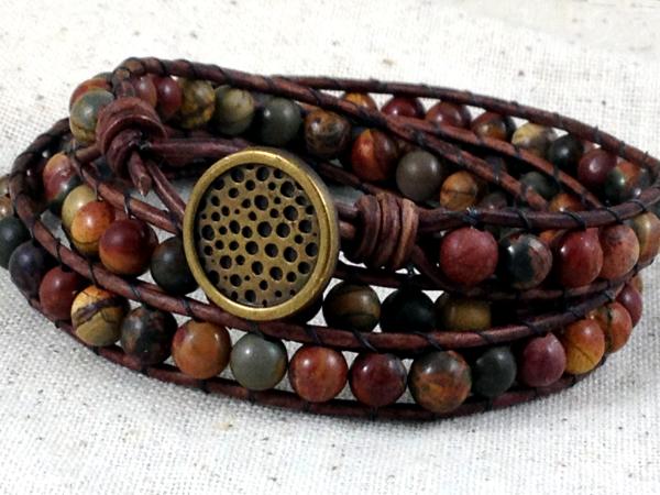 Picasso Jasper Wrap Bracelet