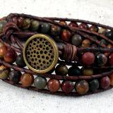 Picasso Jasper Wrap Bracelet