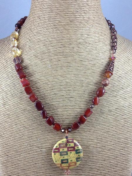 Carnelian and Copper Necklace