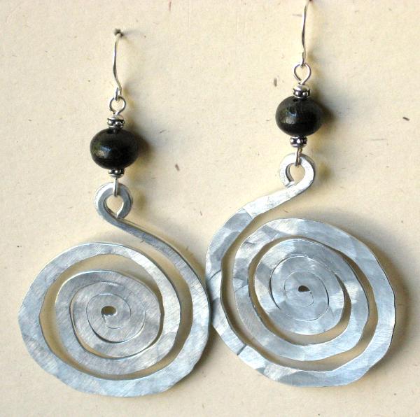 Large Aluminum Spiral Earrings