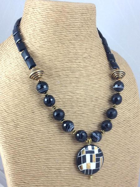Elegance in Black and Gold Necklace