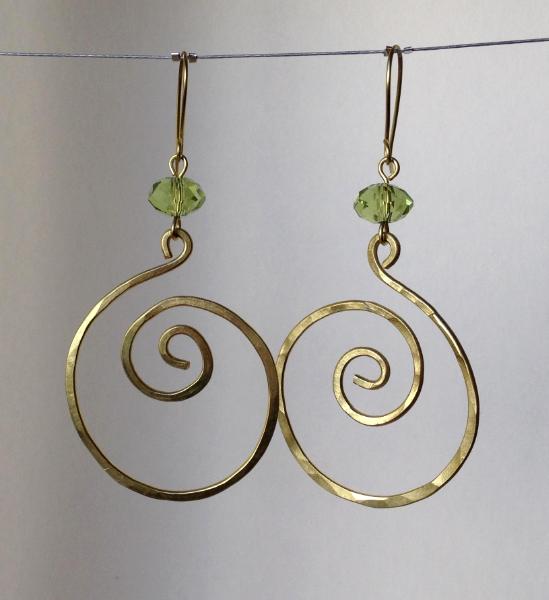  Brass Spiral Earrings