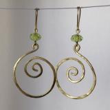  Brass Spiral Earrings