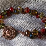 Autumn Crystals Leather Bracelet