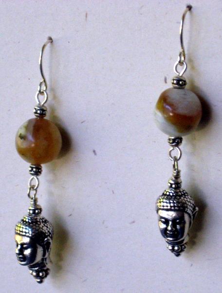 Serpentine Buddha Earrings