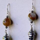 Serpentine Buddha Earrings