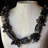 Etched Agate Clusters Necklace