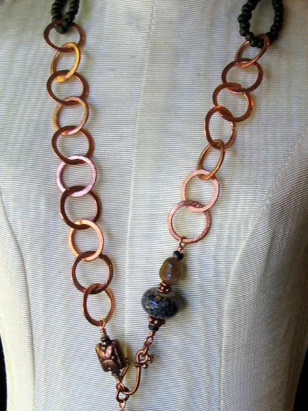 Mixed Greens and Copper Lariat 