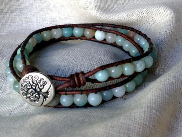 Amazonite Double Wrap Bracelet