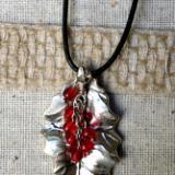 Silver Holly Pendant