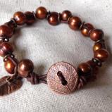 Copper Pearl Autumn Bracelet