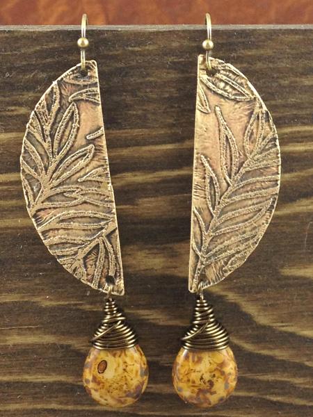 Etched Brass Moon Earrings *temporarily unavailable*