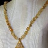 Golden Citrine Weave Necklace