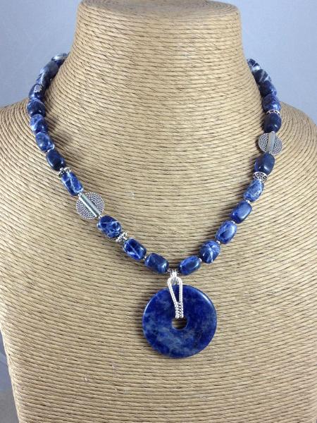 Sodalite and Silver Necklace