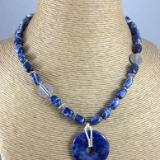 Sodalite and Silver Necklace