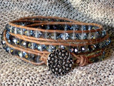 Cool Crystal Triple Wrap Bracelet