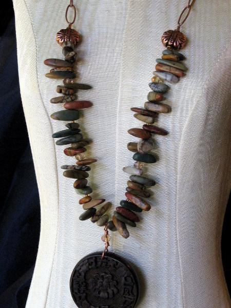 Picasso Jasper and Copper Chain Necklace