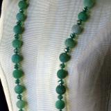 Frosted Green Cracked Agate Necklace