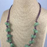 Knotted African Trade Glass Necklace
