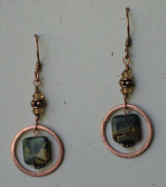 Picasso Jasper and Copper Earrings