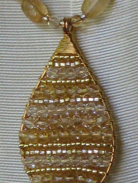 Golden Citrine Weave Necklace