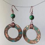 Patinaed Copper Earrings