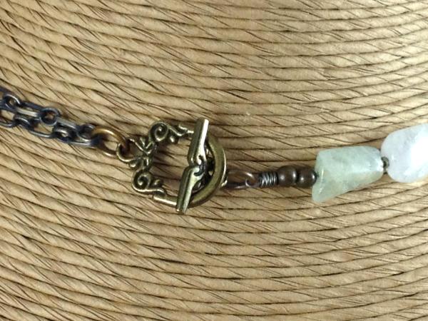 Aquamarine and Brass Necklace