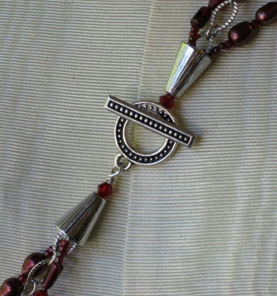 Woven Garnets Necklace