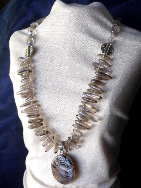 Smoky Quartz Dagger Necklace