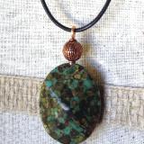 Composite Turquoise and Copper Pendant