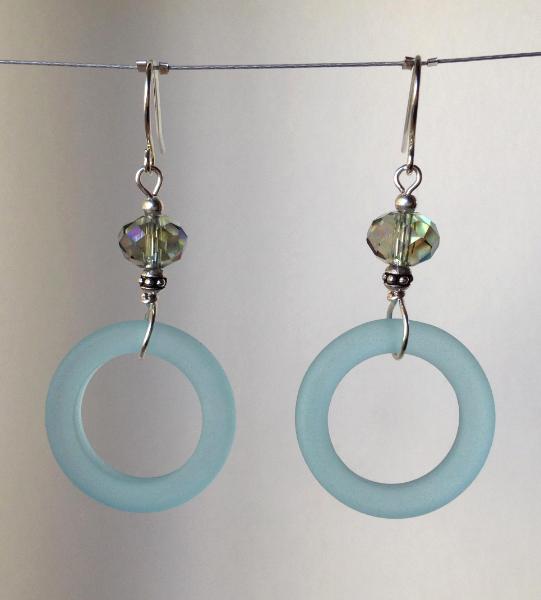 Sea Glass Ring Earrings