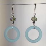 Sea Glass Ring Earrings