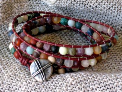 Multi-colored Triple Wrap Bracelet