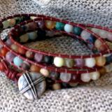 Multi-colored Triple Wrap Bracelet