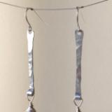 Aluminum and Milky Glass Earrings